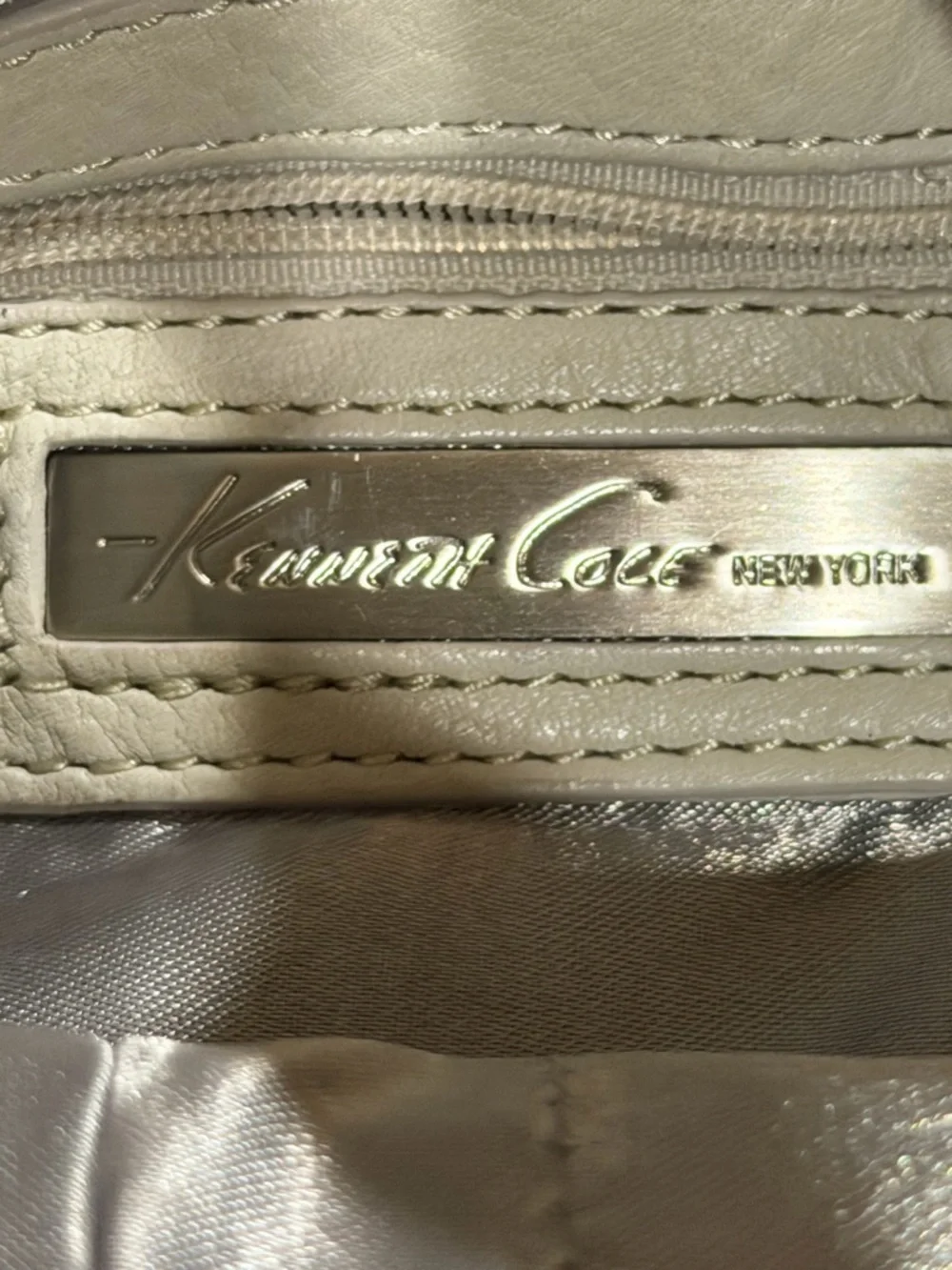 Kenneth Cole Soft Cream Hobo Shoulder Bag
